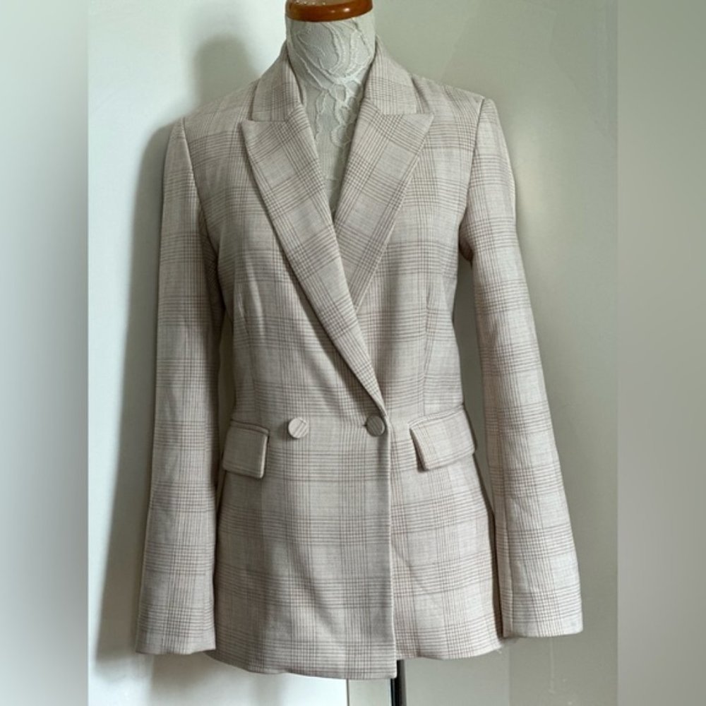 House of Harlow 1960 Double Breasted Plaid Blazer sz XS - Picture 4 of 16